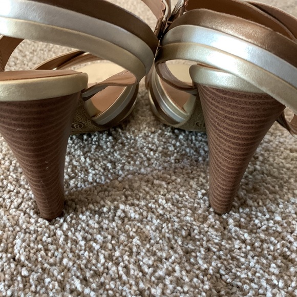 Forever.   Heels. Gold bronze and silver.  Size 8. Like new - Picture 6 of 8